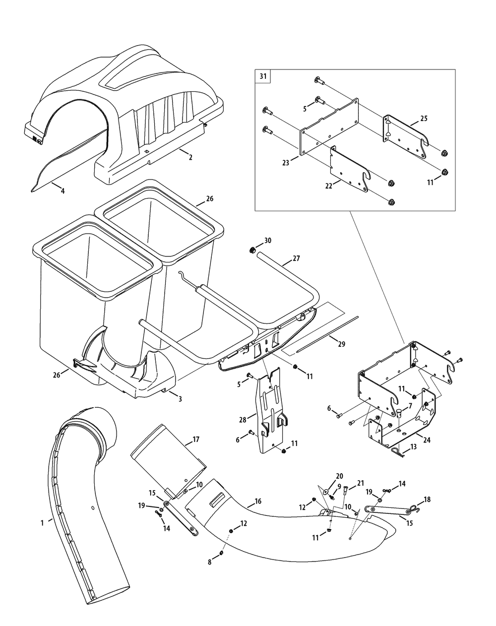 General Assembly (2012 And Before) Diagram and Parts List for 19A30003 000-100 Cub Cadet Lawn Tractor